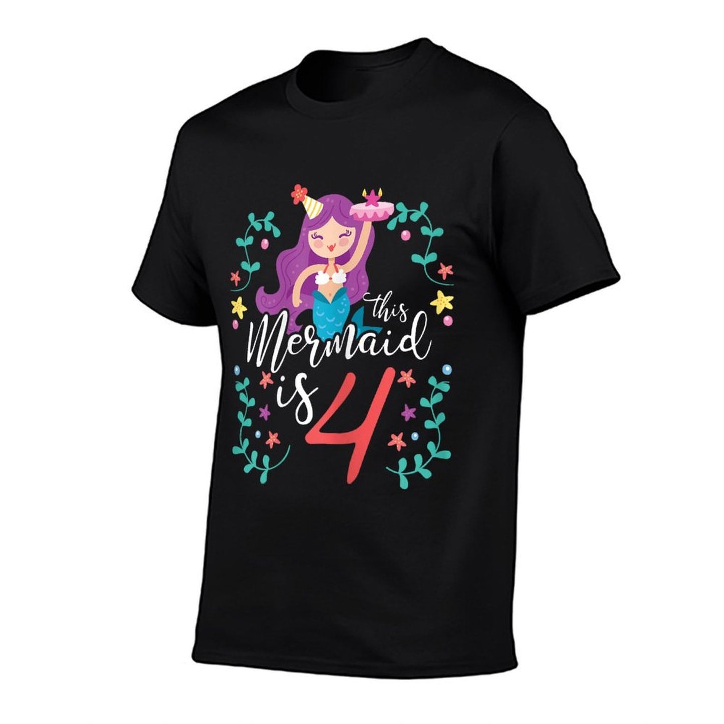 4 Years Old Birthday Girl Gifts Mermaid 4th Birthday  Moisture-wicking T-Shirt