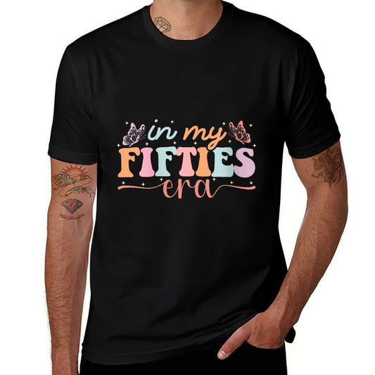 Womens In My Fifties Era 50th Retro Birthday For Women 50 Year Old  Oversized Silhouette T-Shirt