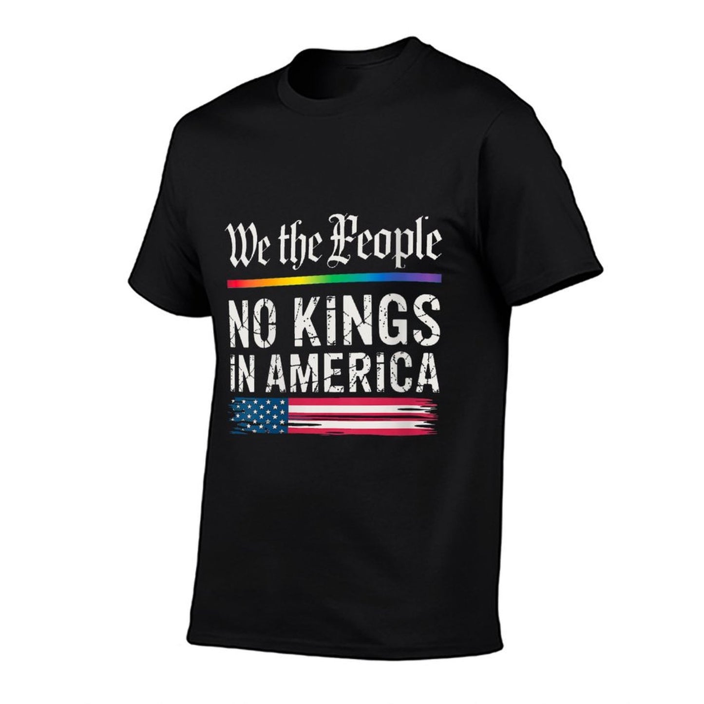 Womens No Kings In America We The People  Slim-fit Cut T-Shirt