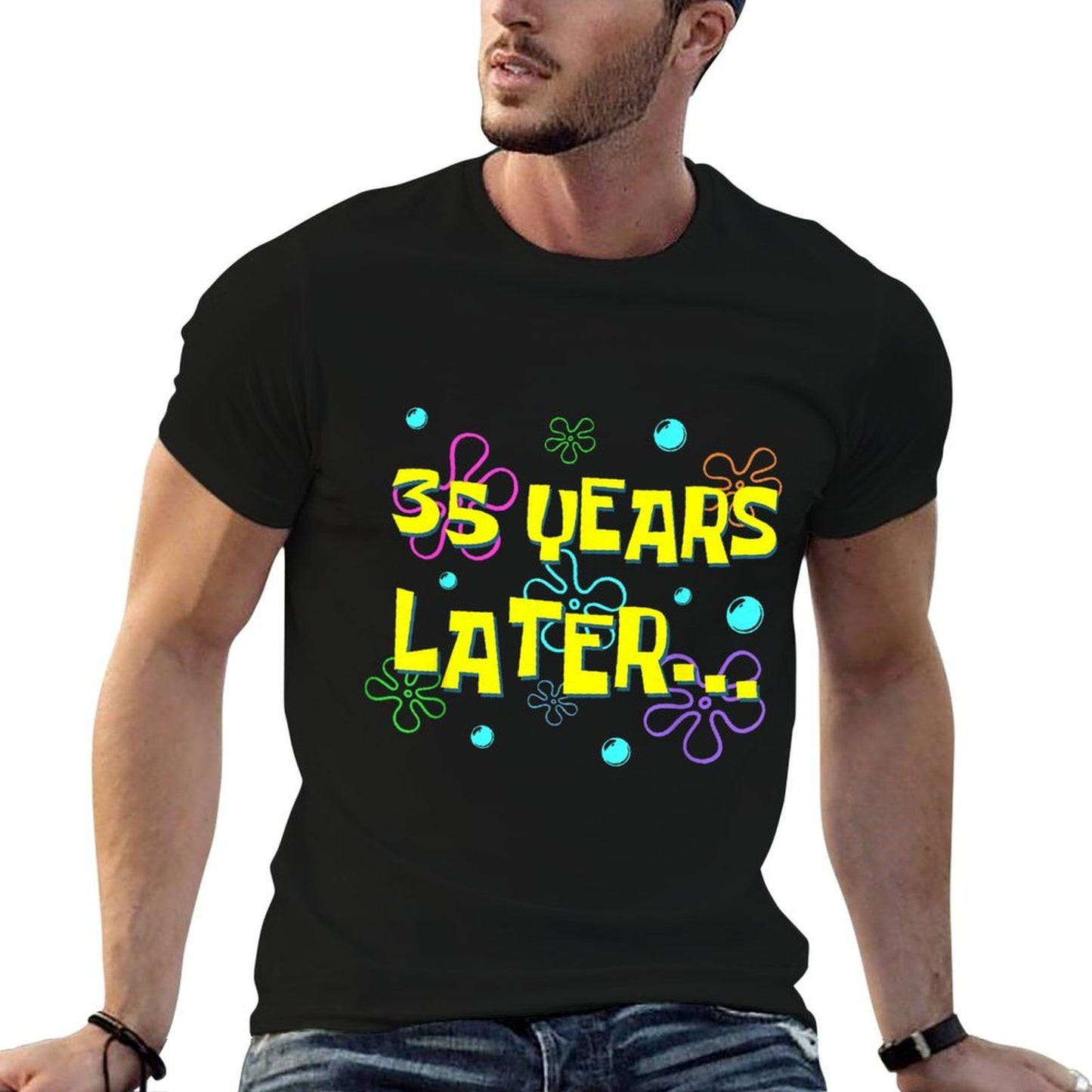 35 Years Later 35th Birthday Party 35 Year Old Funny Meme  Polyester Blend T-Shirt