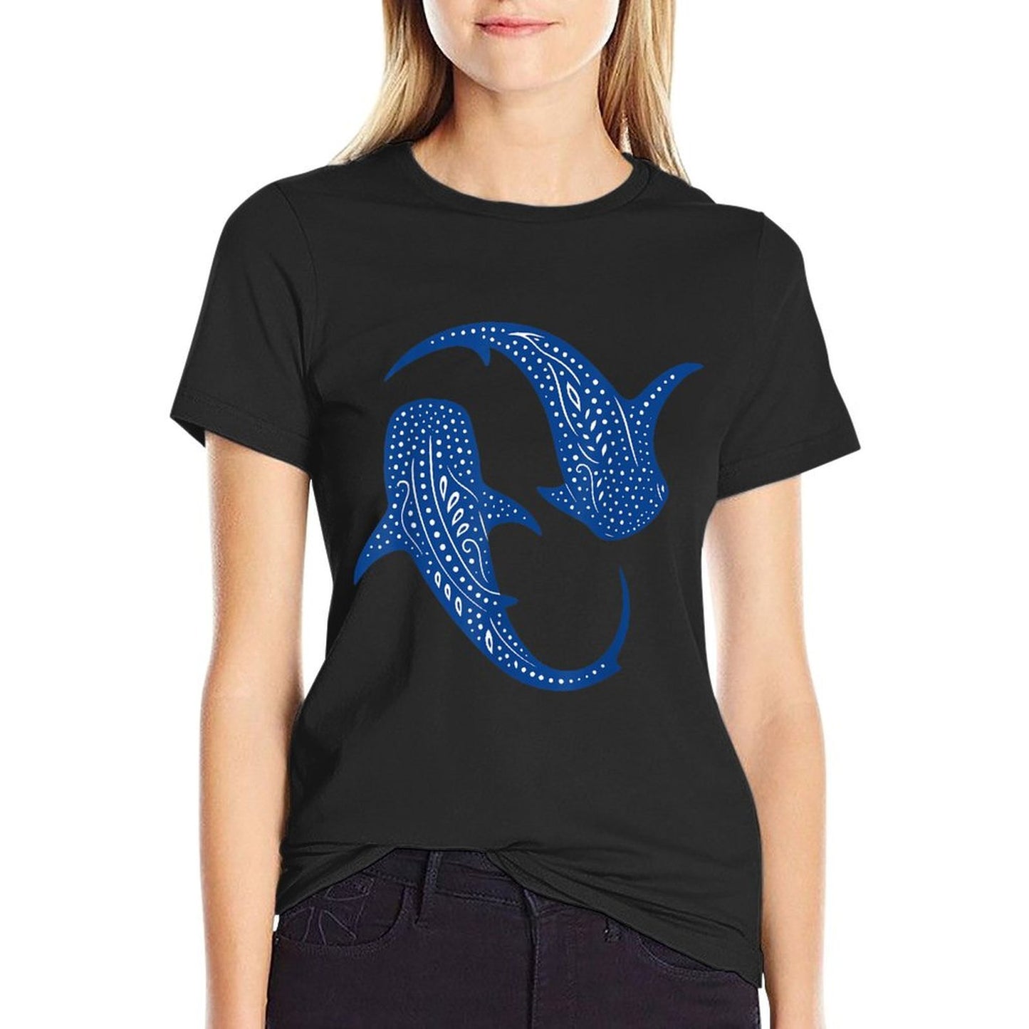 Whale Shark Ocean Animal Shark Lover Ocean Nature Womens  Wrinkle-resistant T-Shirt