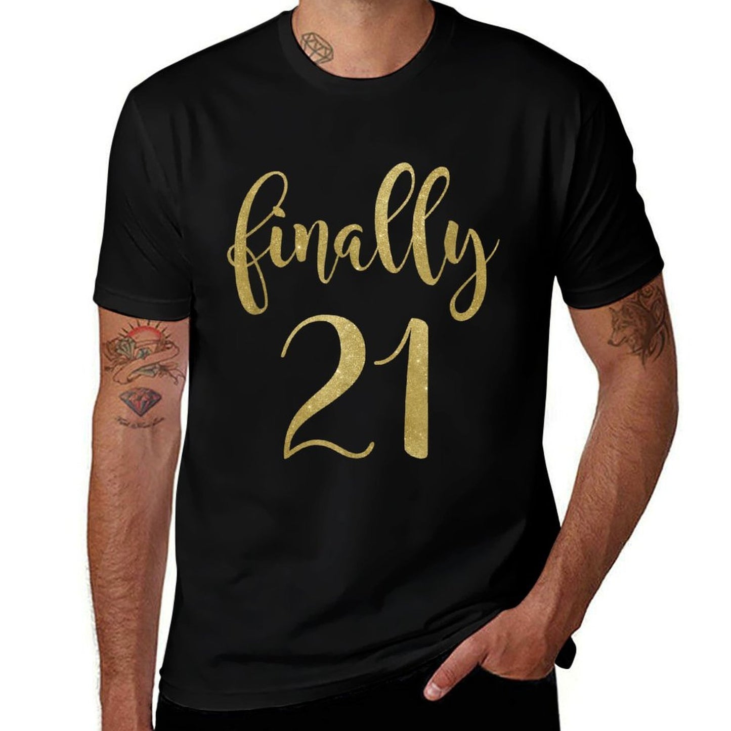 21st Birthday Gifts for Her Finally 21  Wrinkle-resistant T-Shirt
