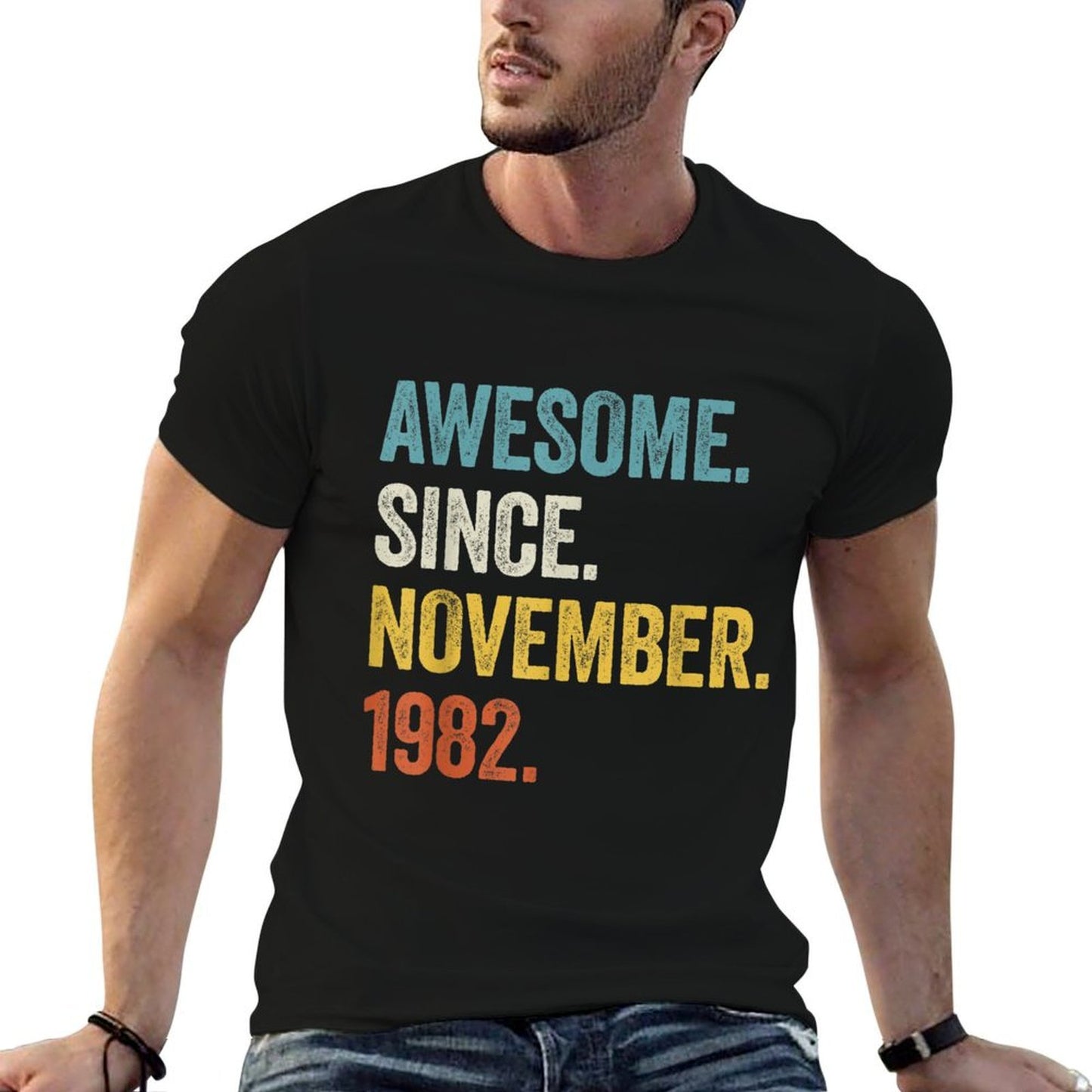 40 Years Old Awesome Since November 1982 40th Birthday  Slim-fit Cut T-Shirt