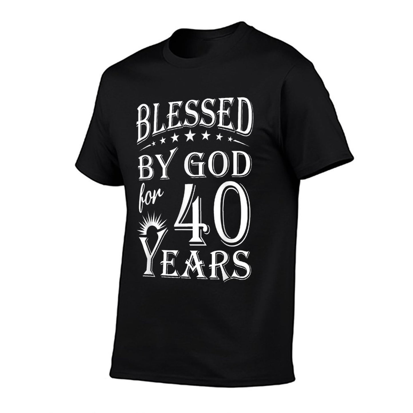 Vintage Blessed by God for 40 Years Happy 40th Birthday  Slim-fit Cut T-Shirt