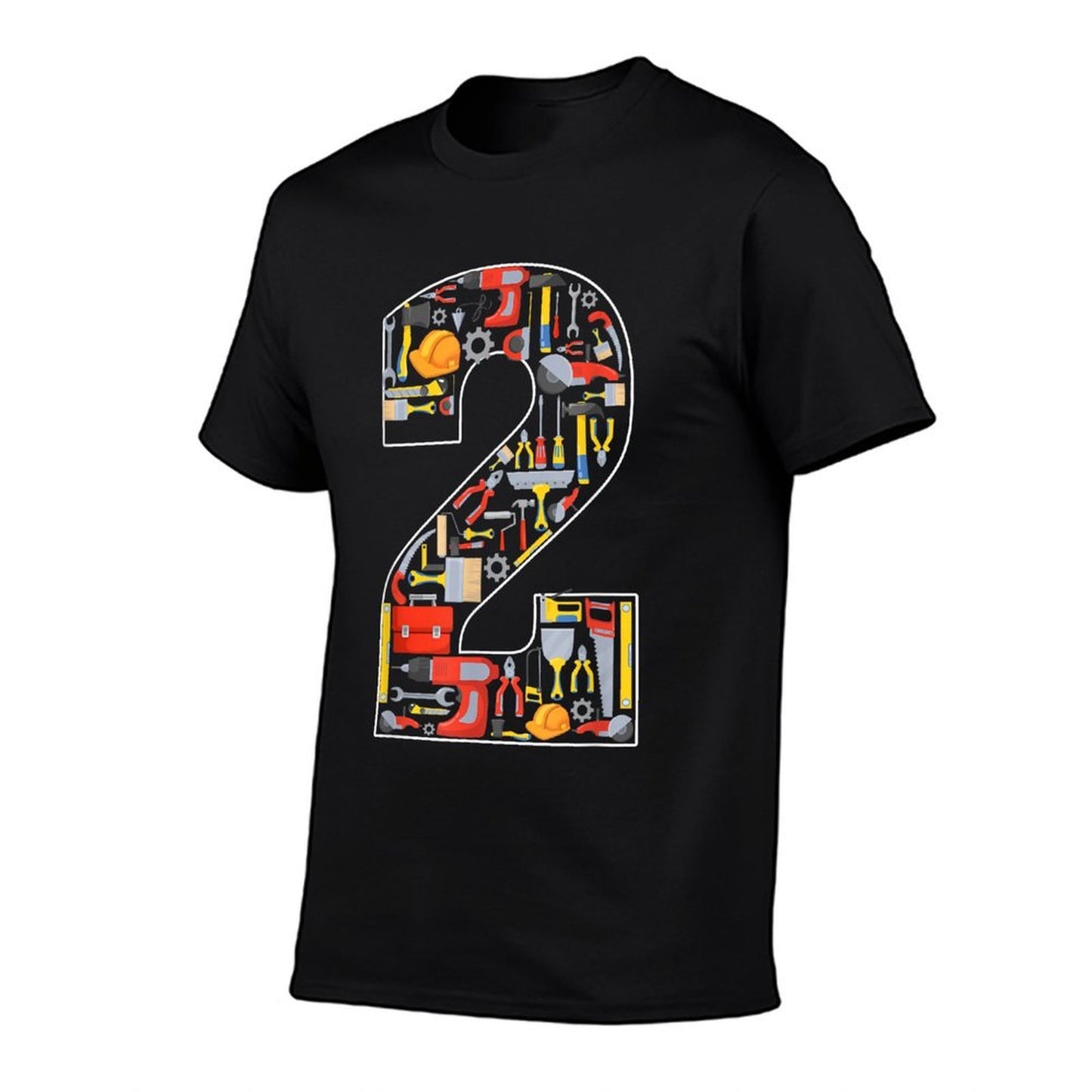 2nd Birthday Construction Building Tools Kids 2 Year Old  Polyester Blend T-Shirt