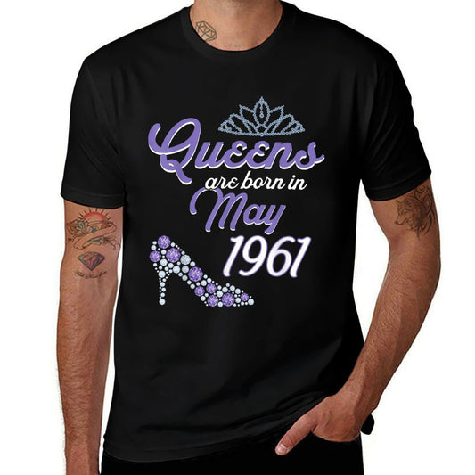 60 Years Old Bday May 1961 60Th Birthday Women  Vintage-inspired T-Shirt