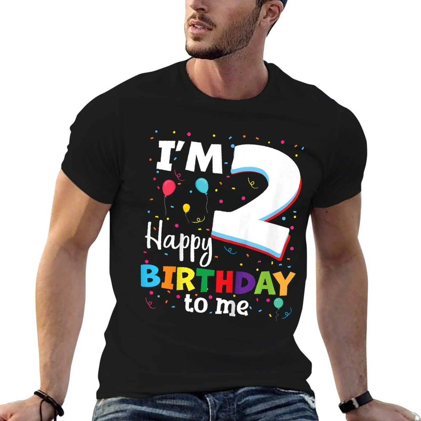 Two 2yr 2th Birthday Happy Birthday Boy 2 Years Old  Moisture-wicking T-Shirt
