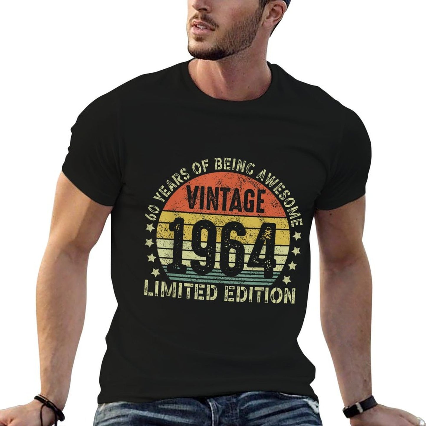 60 Year Old Gifts Vintage 1964 Limited Edition 60th Birthday  Relaxed-fit T-Shirt