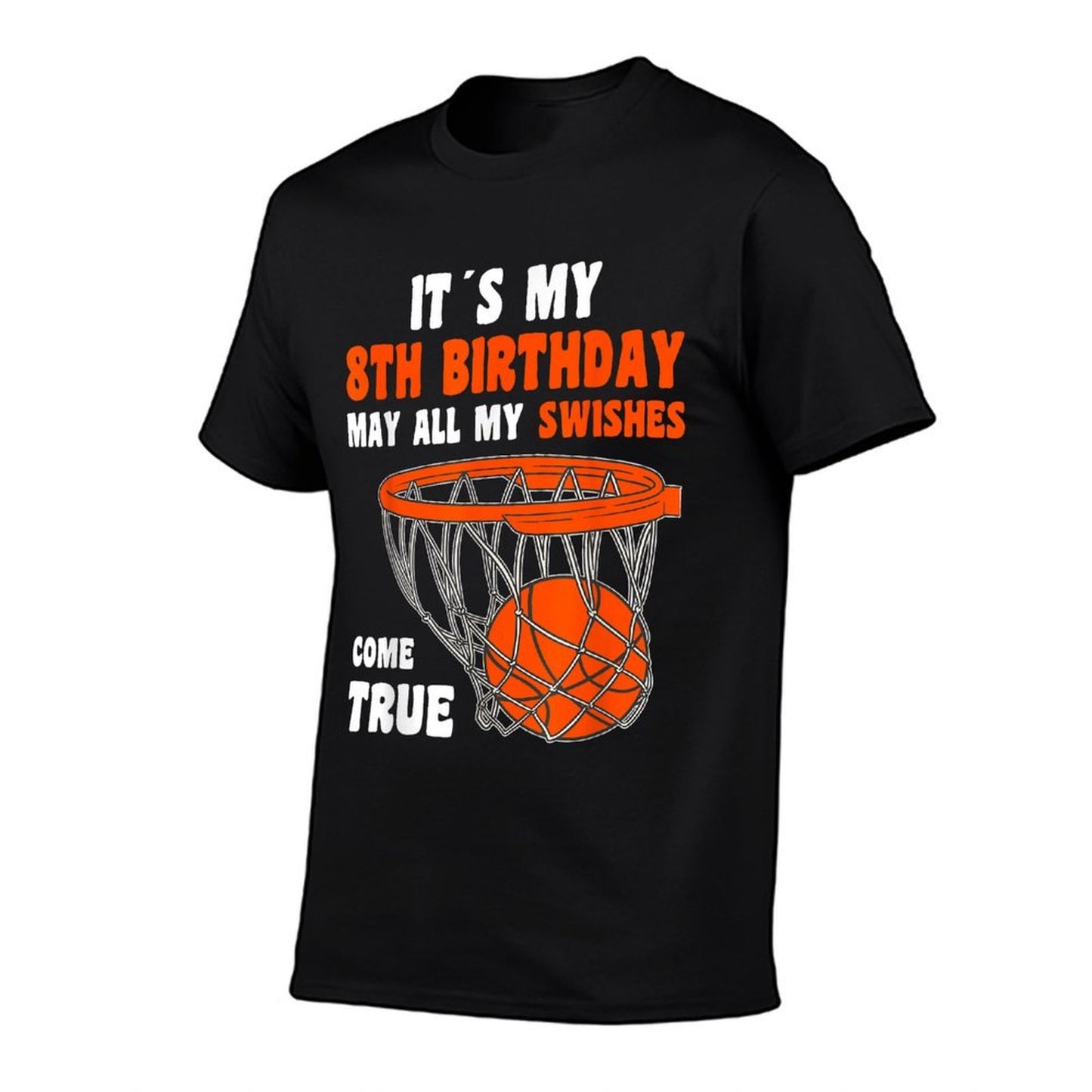 8 Year Old Happy 8th Birthday Basketball 8th Birthday  Affordable Price T-Shirt