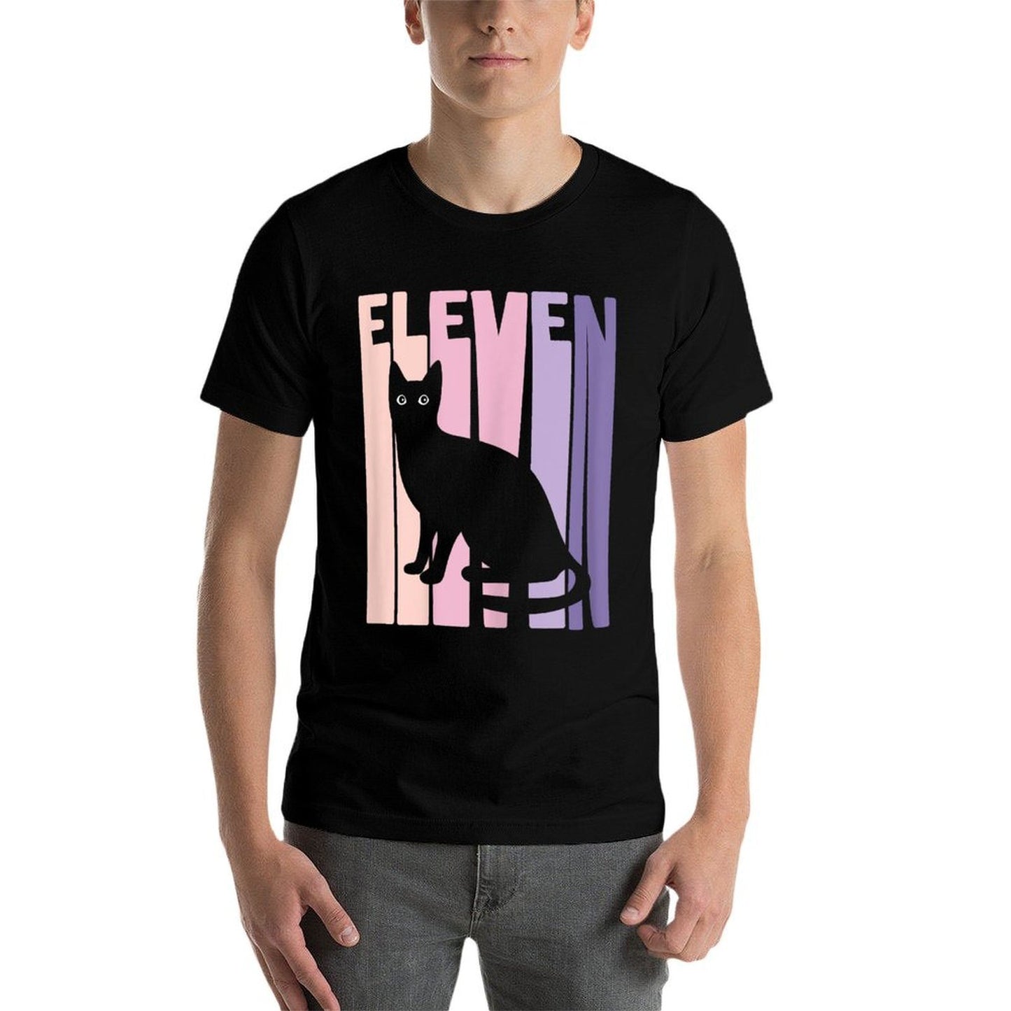 11th Birthday Gift Cute Cat Fan 11 Years Old for Girls Comfortable T-Shirt