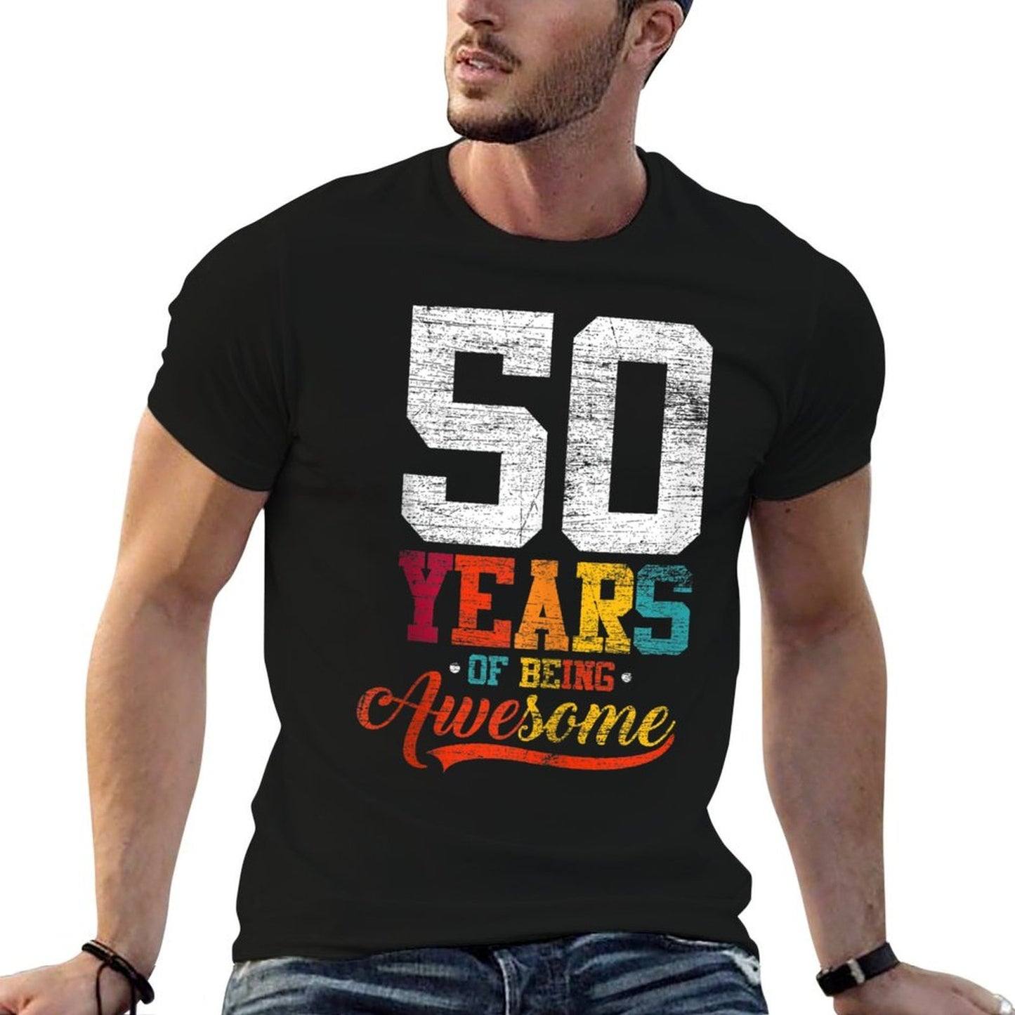 50 Years Of Being Awesome Gifts 50 Years Old 50th Birthday  Graphic-printed T-Shirt