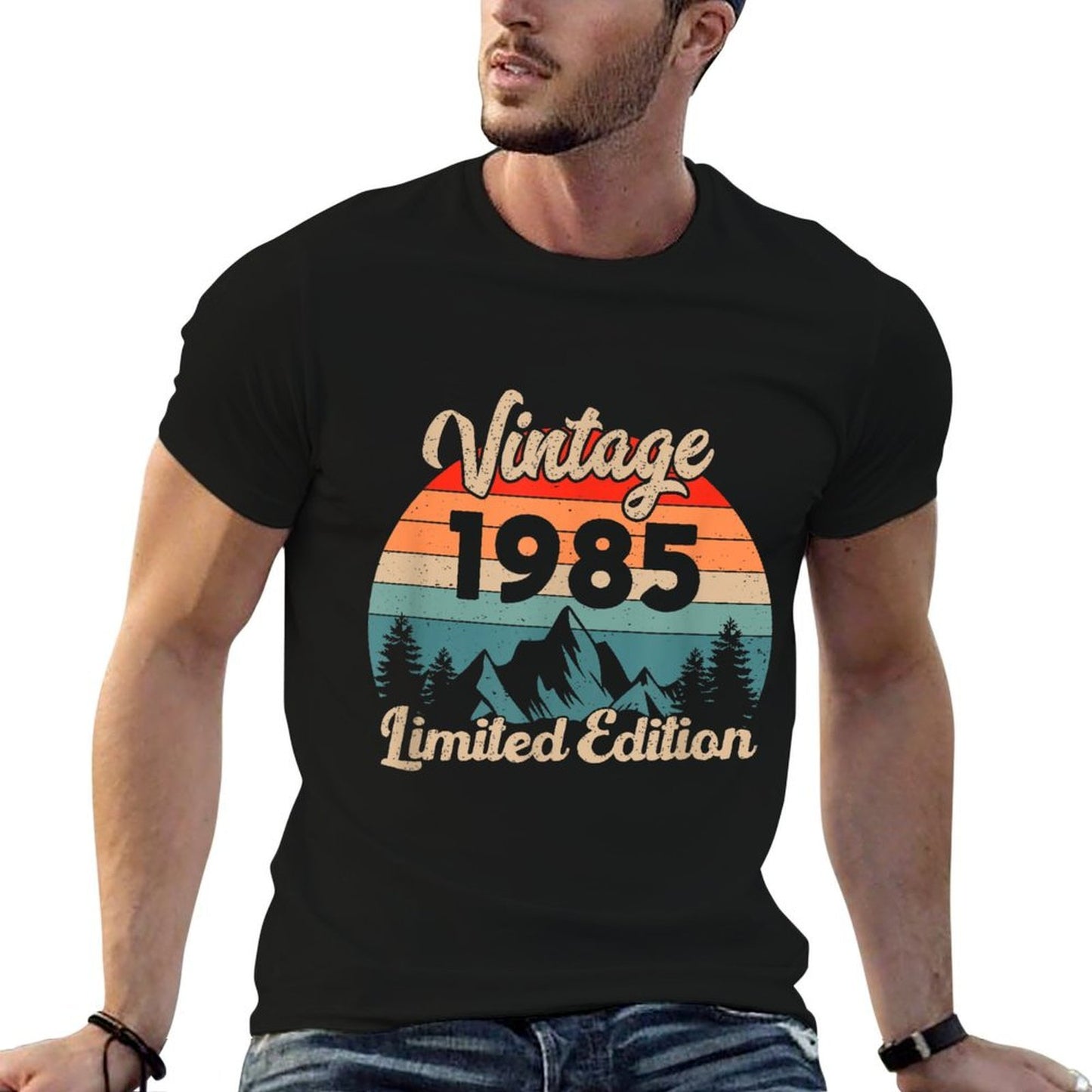 Vintage Born in 1985 Limited Edition Men And Women Birthday  Polyester Blend T-Shirt