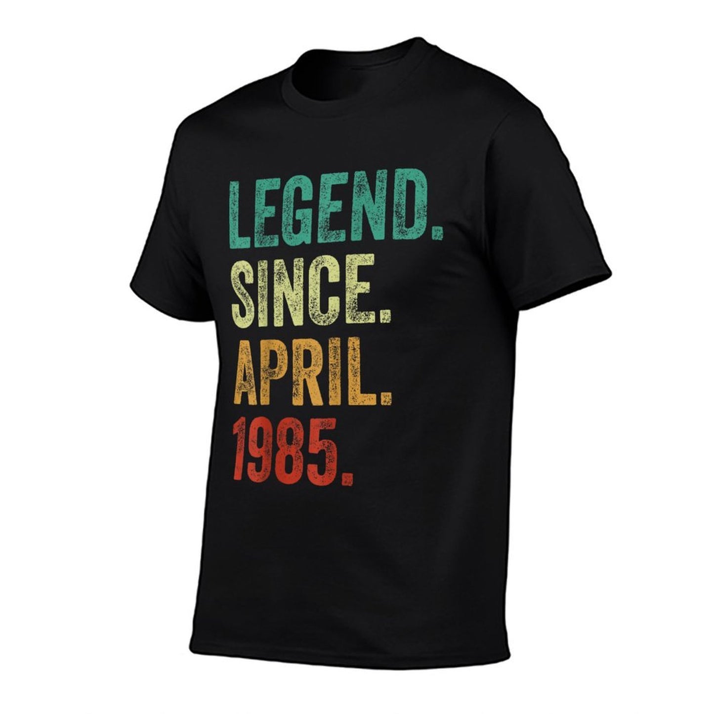 40 Years Old Legend Since April 1985 40th Birthday  Ribbed Collar T-Shirt