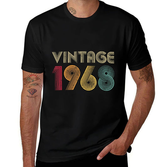 57th Birthday Gift 1968 Vintage Men Women 57 Years Old  High-quality Stitching T-Shirt