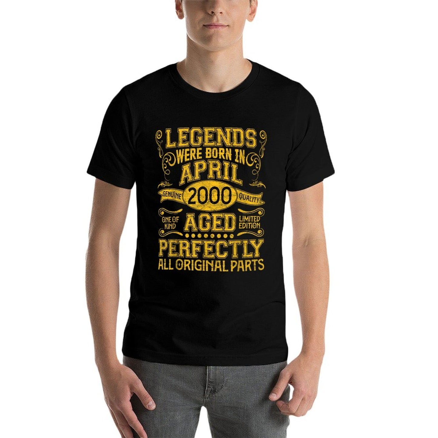 25 Years Old Legends Were Born In April 2000 25th Birthday  Affordable Price T-Shirt
