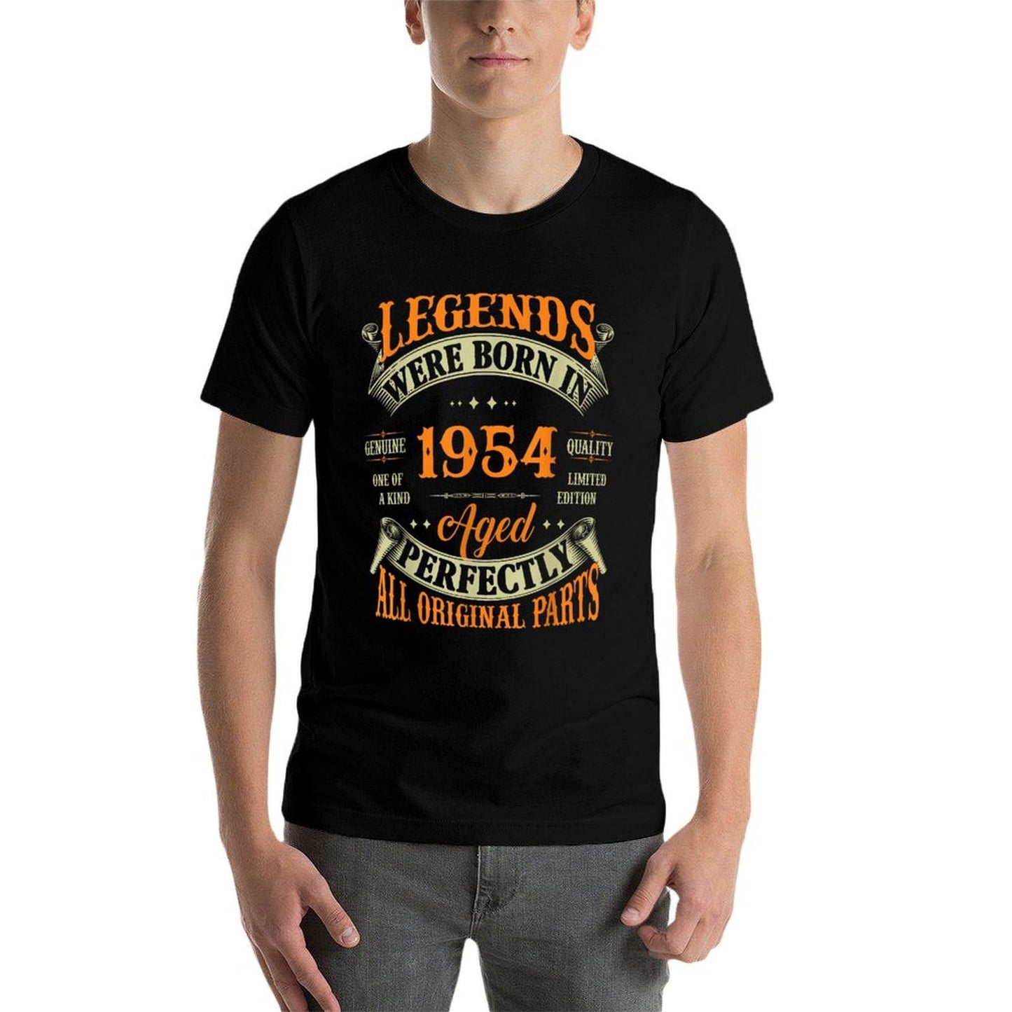 71st Birthday Vintage Legends Born In 1954 71 Years Old  Summer-ready Fabric T-Shirt