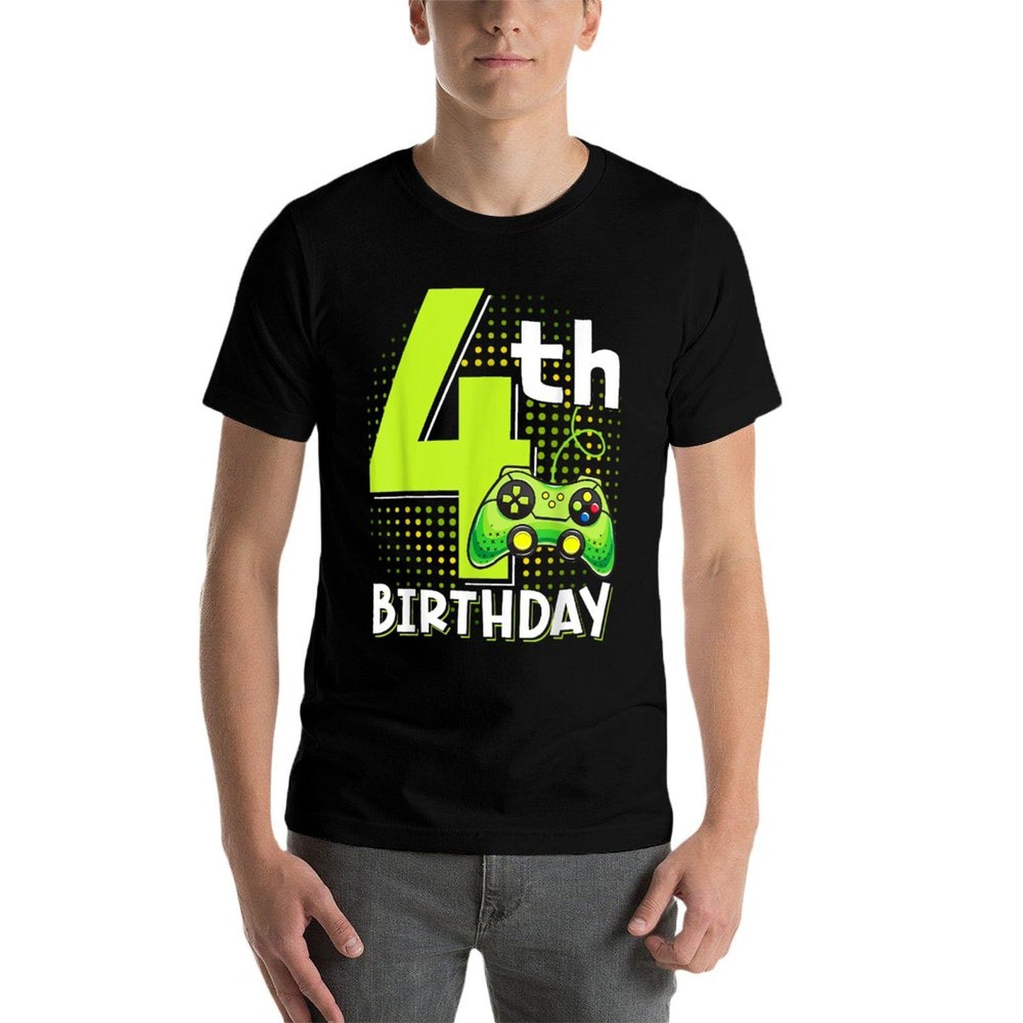 4th Birthday Gamer 4 Year Old Funny Video Game Boys  Quick-drying T-Shirt