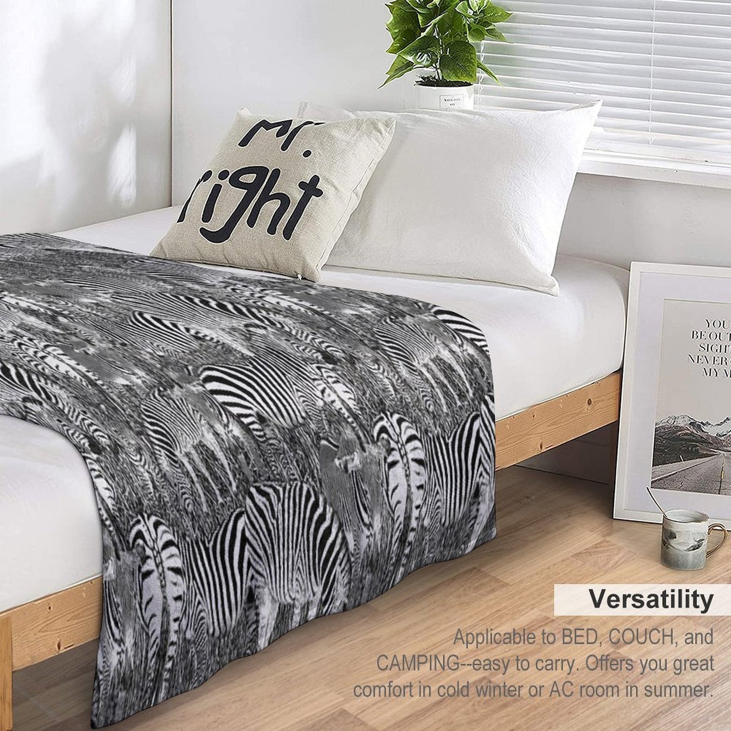Zebra Herd Comfort Throw Blanket