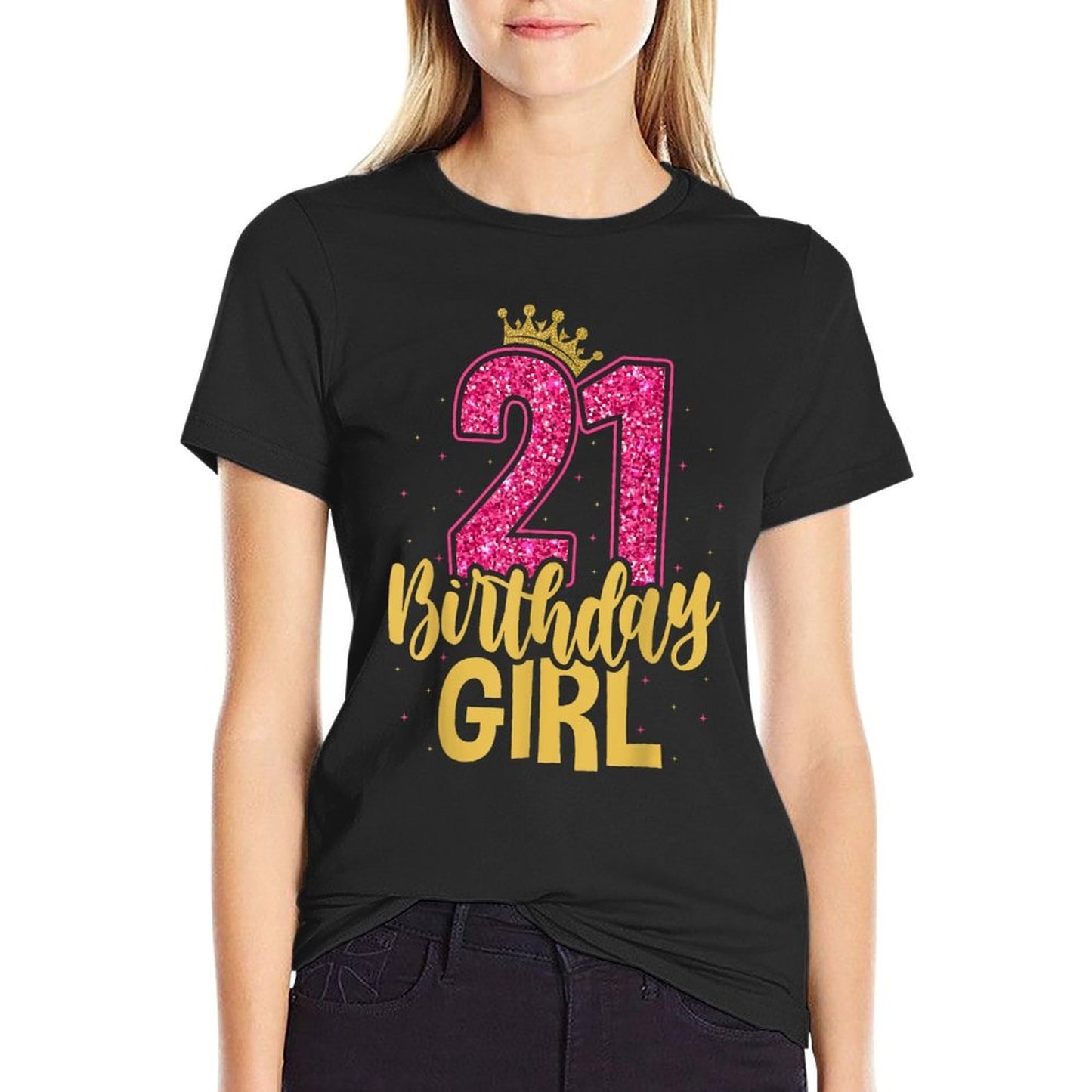 21st Birthday Girl Princess 21 Years Old 21st Birthday  Vintage-inspired T-Shirt