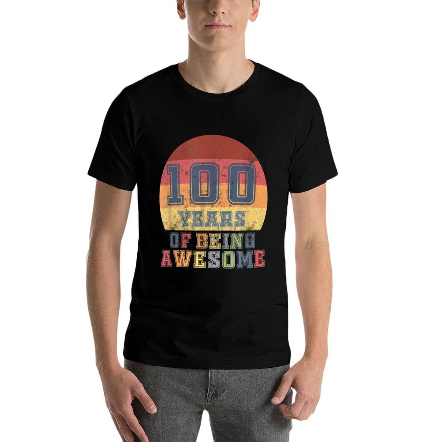 100th Birthday Men Grandpa Age 100 Grandma Women Gifts  Trendy Pattern T-Shirt