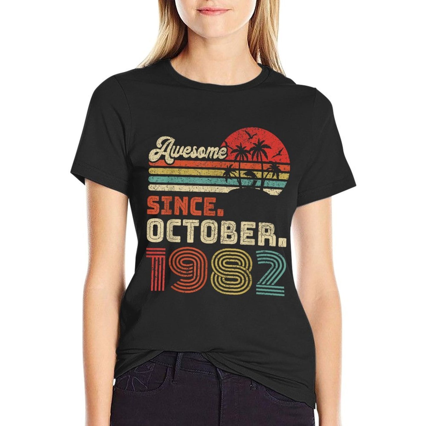 40 Year Old Awesome Since October 1982 40th Birthday Comfortable T-Shirt