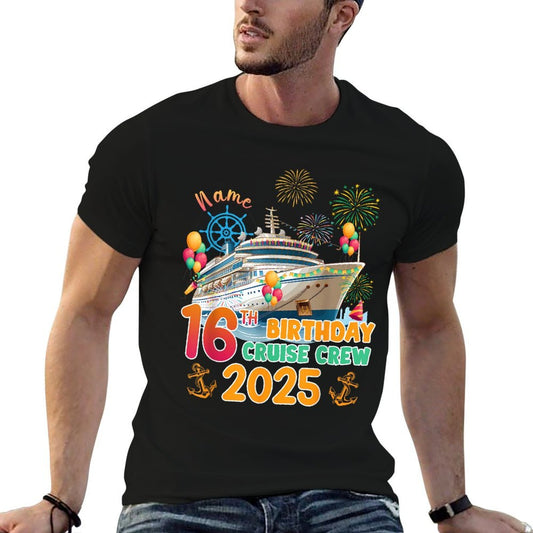 16th Birthday Cruise Crew 2025 16 Years Old Cruising Trip  Classic T-Shirt