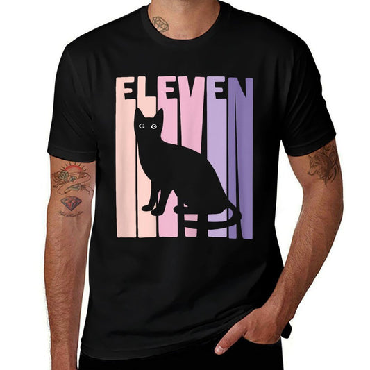11th Birthday Gift Cute Cat Fan 11 Years Old for Girls Comfortable T-Shirt