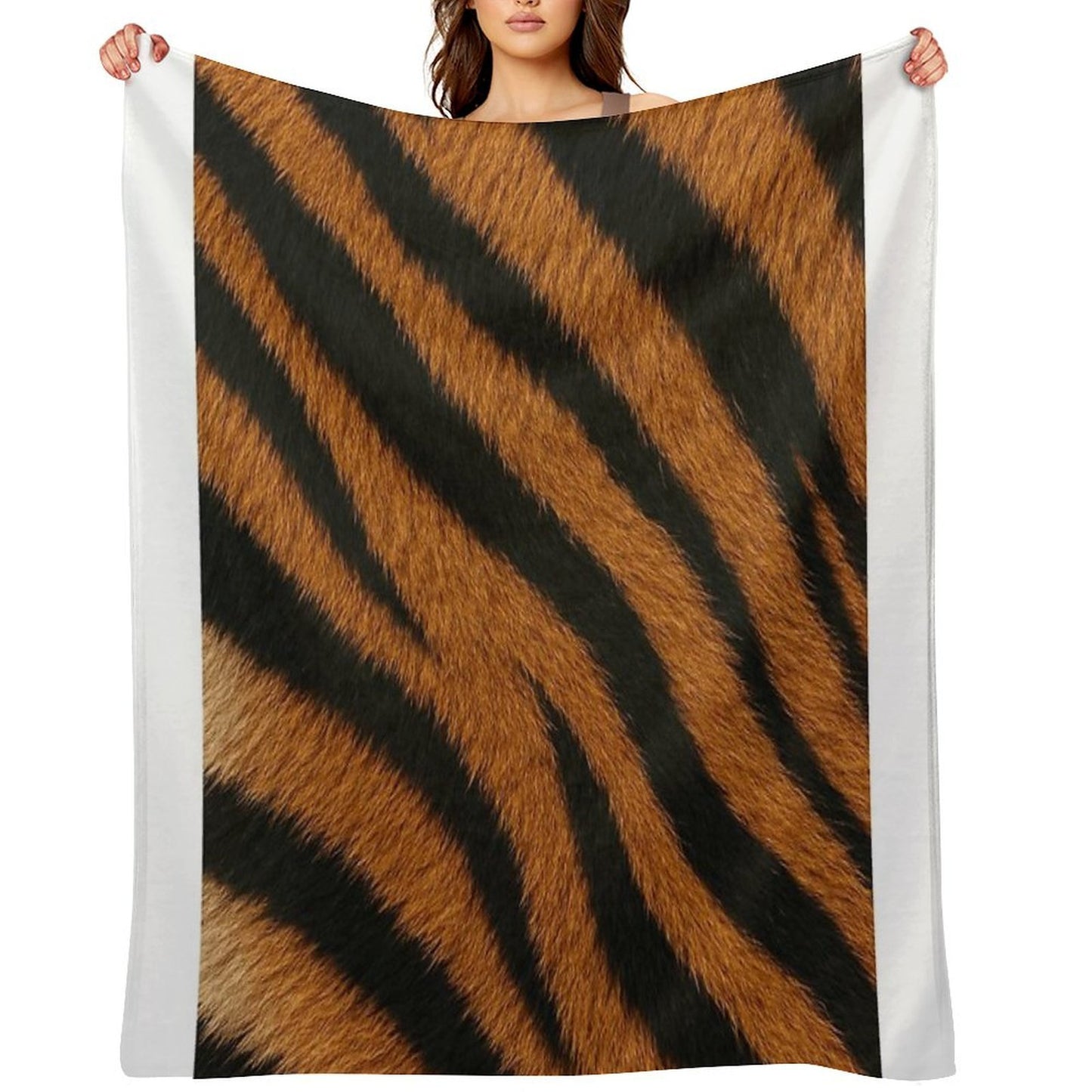 Tiger Skin Wrinkle-free Throw Blanket