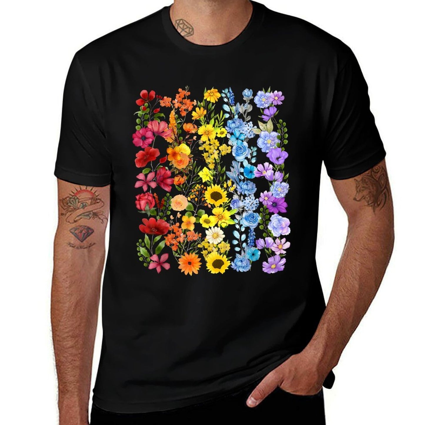Wildflower LGBT Pride Month Flower Gay Queer Lesbian LGBTQ  Graphic-printed T-Shirt