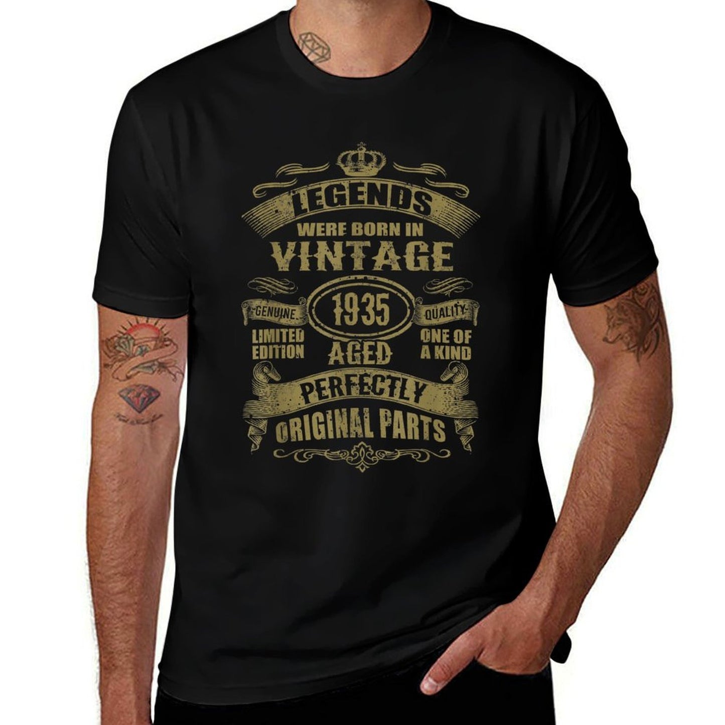 Vintage 1935 Birthday Legend Aged Perfectly All Original  Relaxed-fit T-Shirt