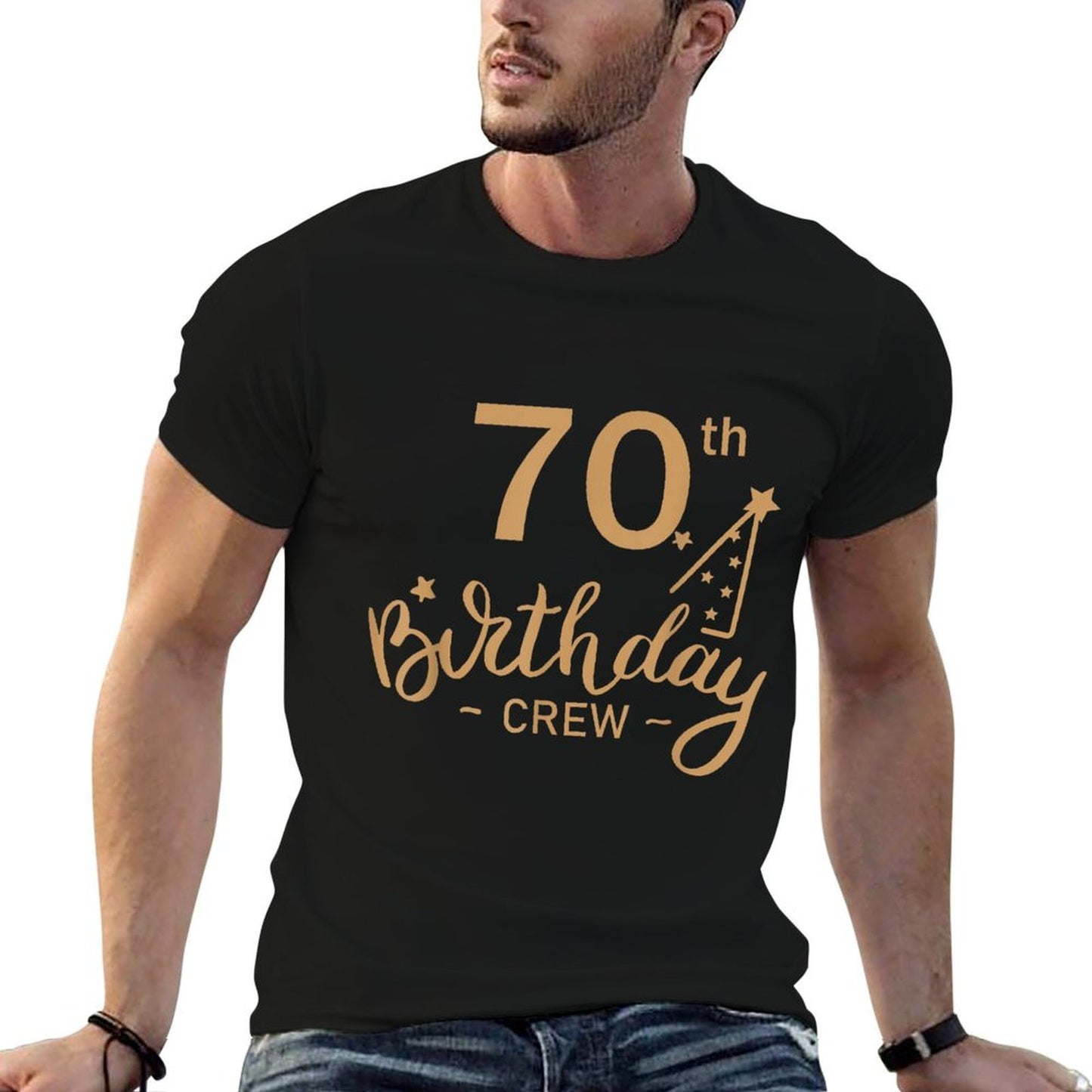 70th Birthday Crew 70 Party Crew Group Friends BDay Gift  Polyester Blend T-Shirt