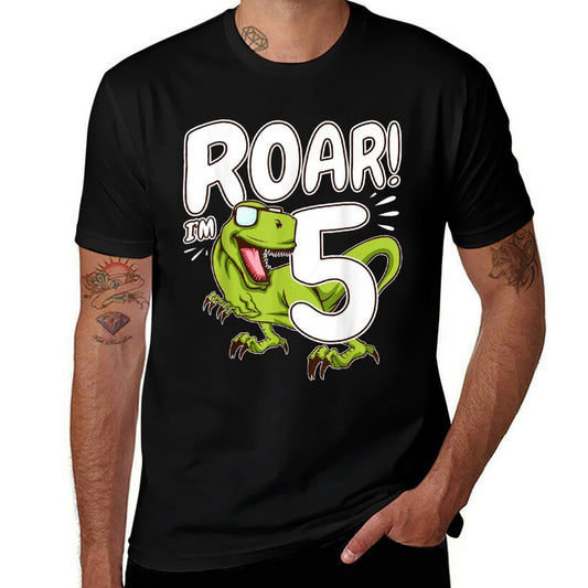 5th Birthday Party 5 Year Old Dinosaur  Classic T-Shirt