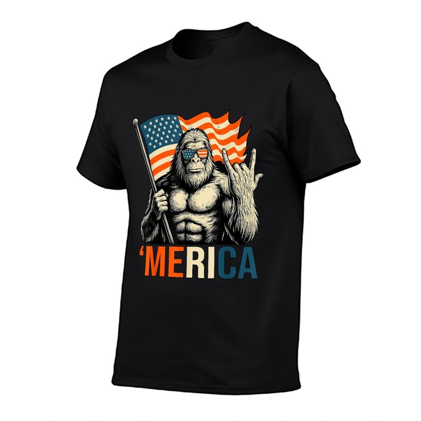 ‘Merica Gorilla Sunglasses Funny Patriotic  Relaxed-fit T-Shirt