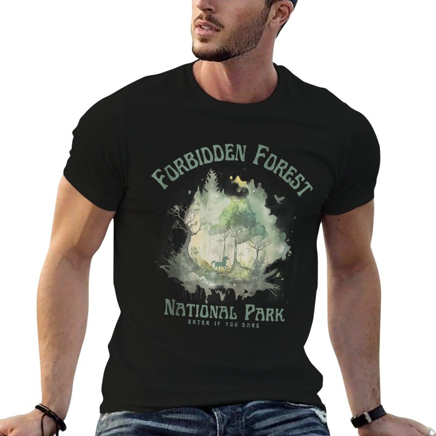 Visit The Forbidden Forest National Park Hiking Camping  Easy-care T-Shirt