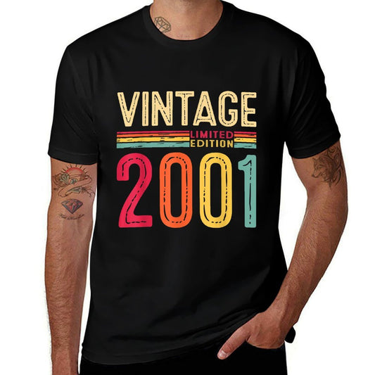 21 Year Old Vintage 2001 Limited Edition 21st Birthday  Slim-fit Cut T-Shirt