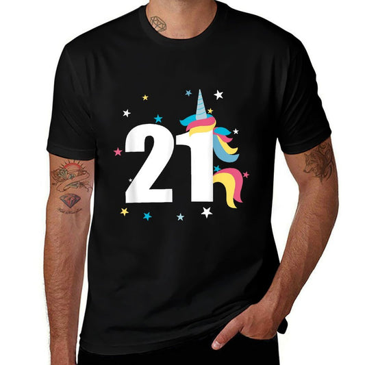 21st Birthday Unicorn 21 Years Old Birthday Gift  Versatile T-Shirt