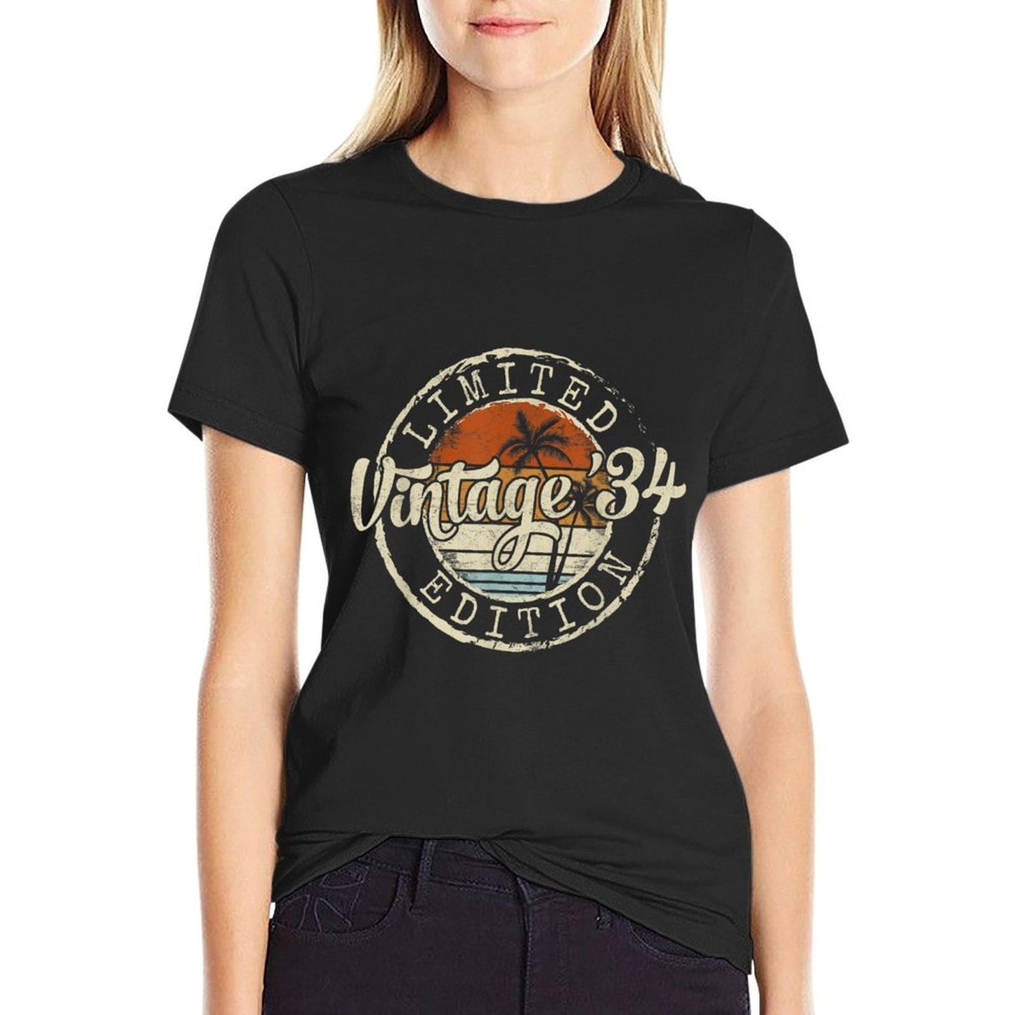 Vintage 1934 91st Birthday Gifts For Men Women 91 Year Old  Eco-friendly Material T-Shirt