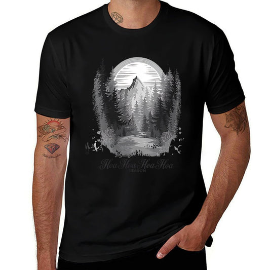 Womens Twilight Lover Pine Forest Hoa Hoa Hoa Hoa Hoa Cozy Season  Lightweight T-Shirt