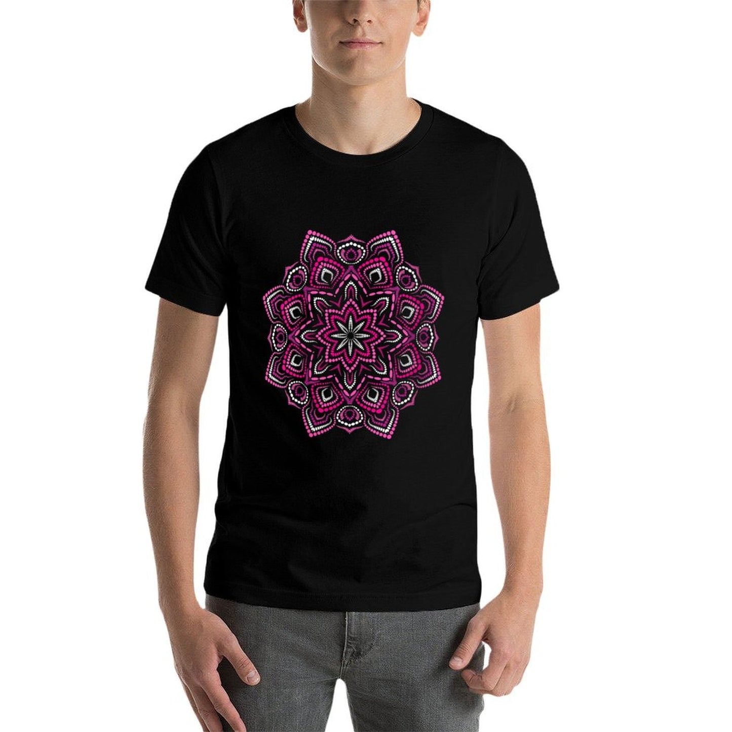 Womens Meditation Mandalas - Namaste Mandala  Cotton T-Shirt