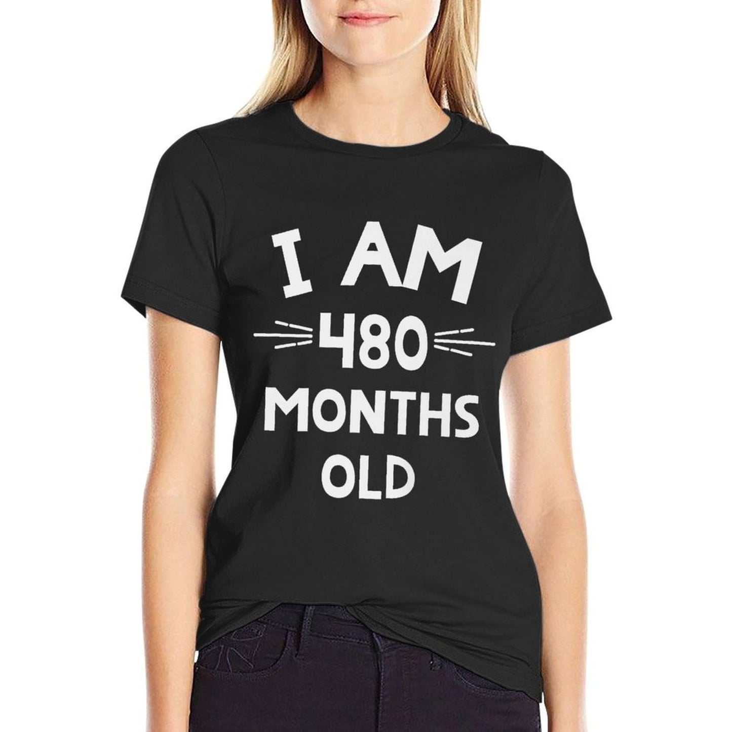 40th Birthday I Am 480 Months Old Funny Gift Premium  Easy-care T-Shirt