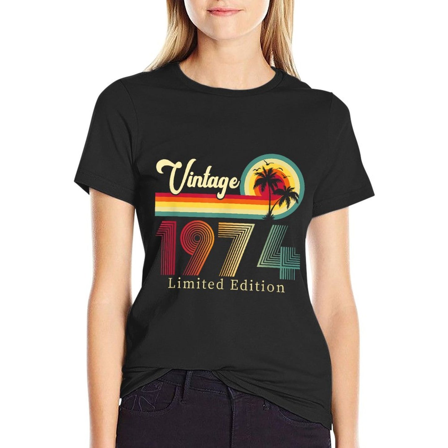 50 Years Old Gifts Vintage Born In 1974 Retro 50th Birthday Comfortable T-Shirt