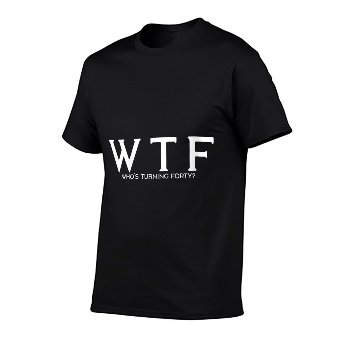 Womens 40th Birthday Gift Tshirt WTF Who&#39;s Turning Forty Funny  Stretchy T-Shirt