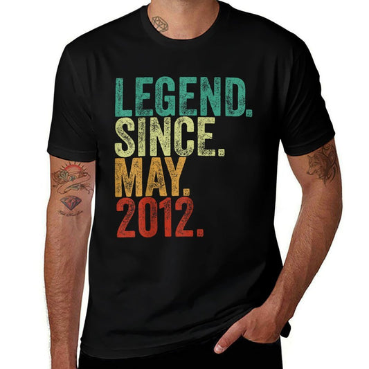 13 Years Old Legend Since May 2012 13th Birthday  Summer-ready Fabric T-Shirt