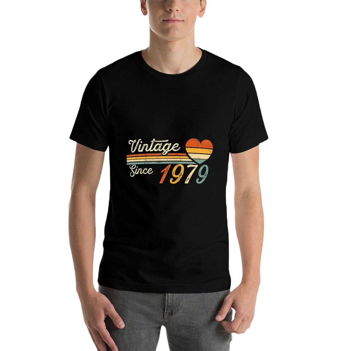 Vintage Born in 1979 Birthday Ladies  Heathered Texture T-Shirt