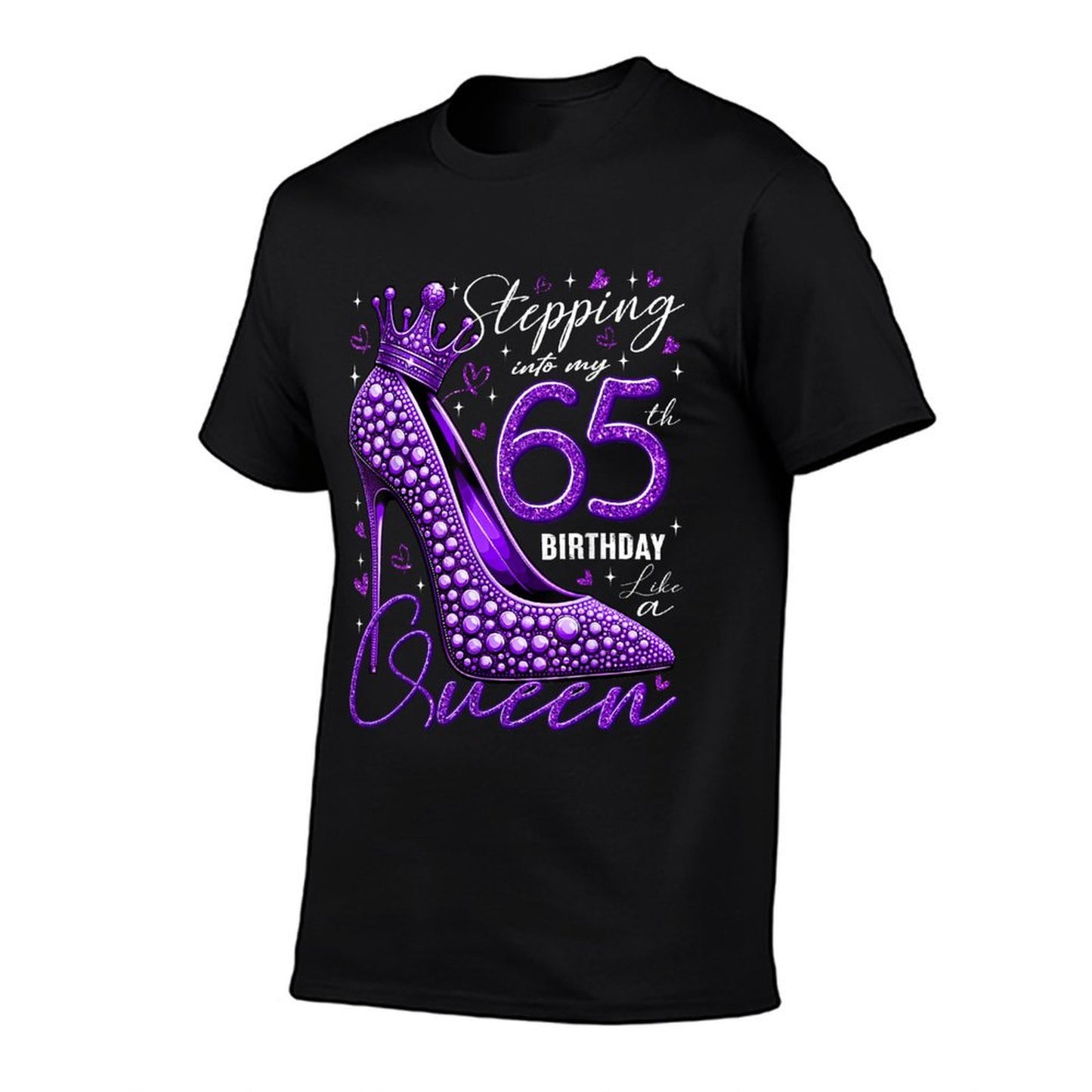 65 Year Old Gifts High Heels Stepping Into My 65th Birthday  Tagless Design T-Shirt