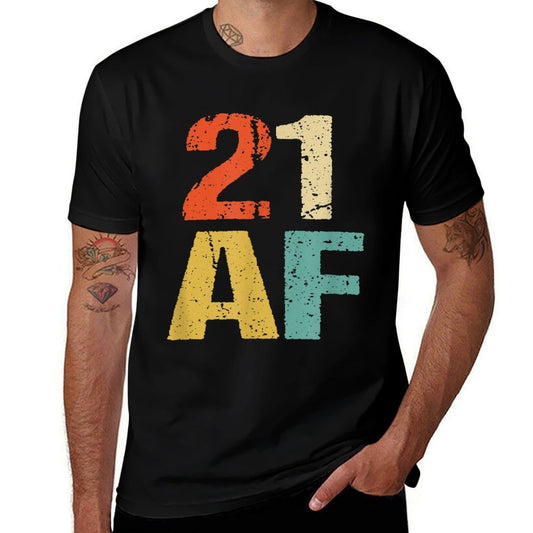 21st Birthday Vintage 21 AF Retro 21st Birthday  Eco-friendly Material T-Shirt