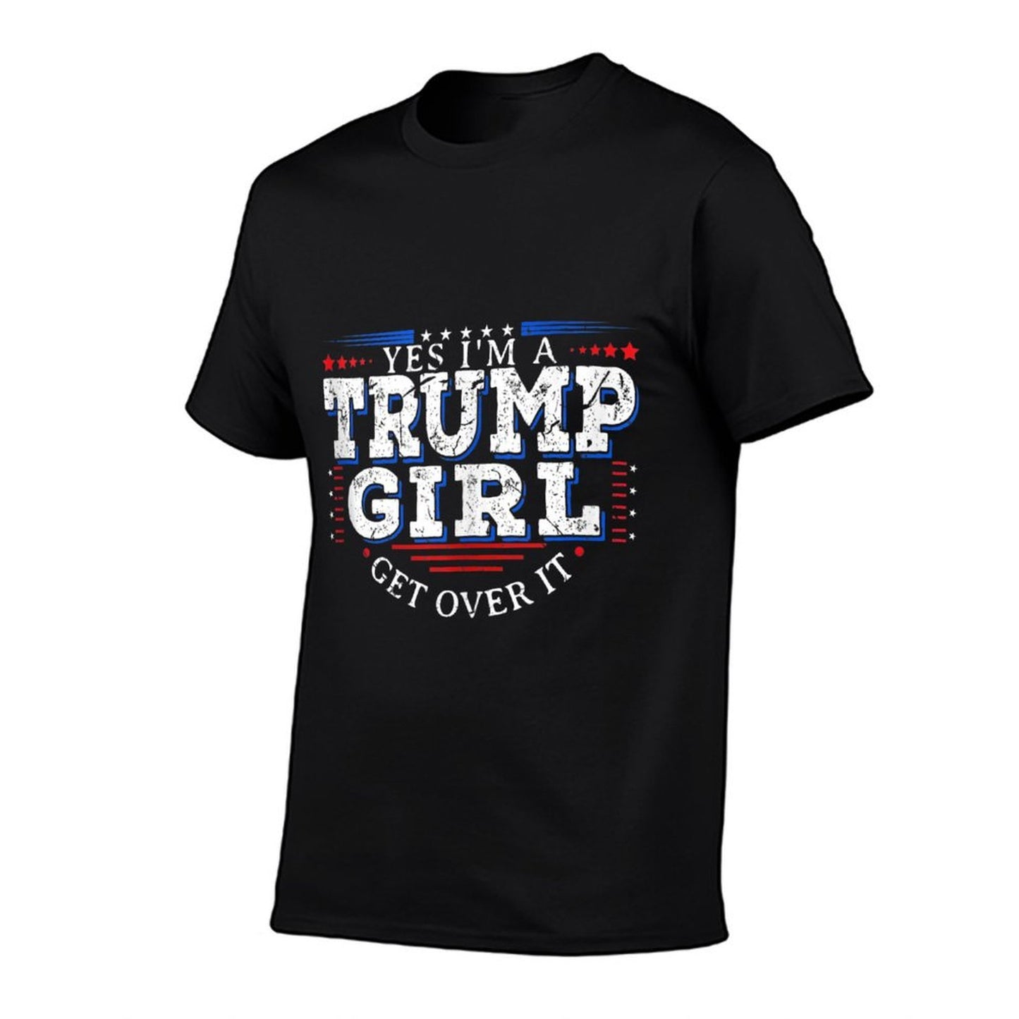 Yes I&#39;m A Trump Girl Get Over It Gifts For Pro Trump  Rolled Sleeves T-Shirt