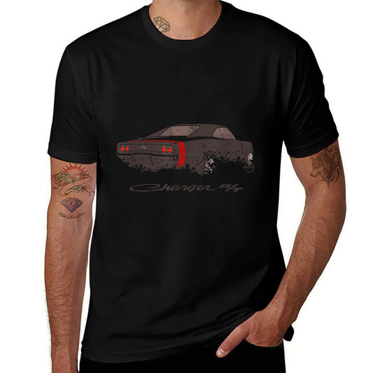 Vintage V8 Muscle Car American Classic Car Charger Design  Polyester Blend T-Shirt