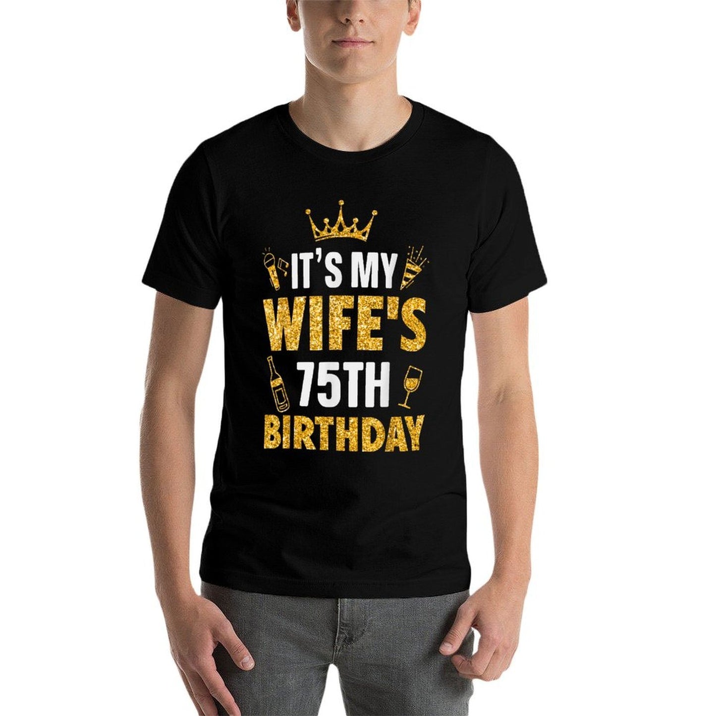 Wife It's My Wife's 75th Birthday 1950 75 Years Old  Vintage-inspired T-Shirt