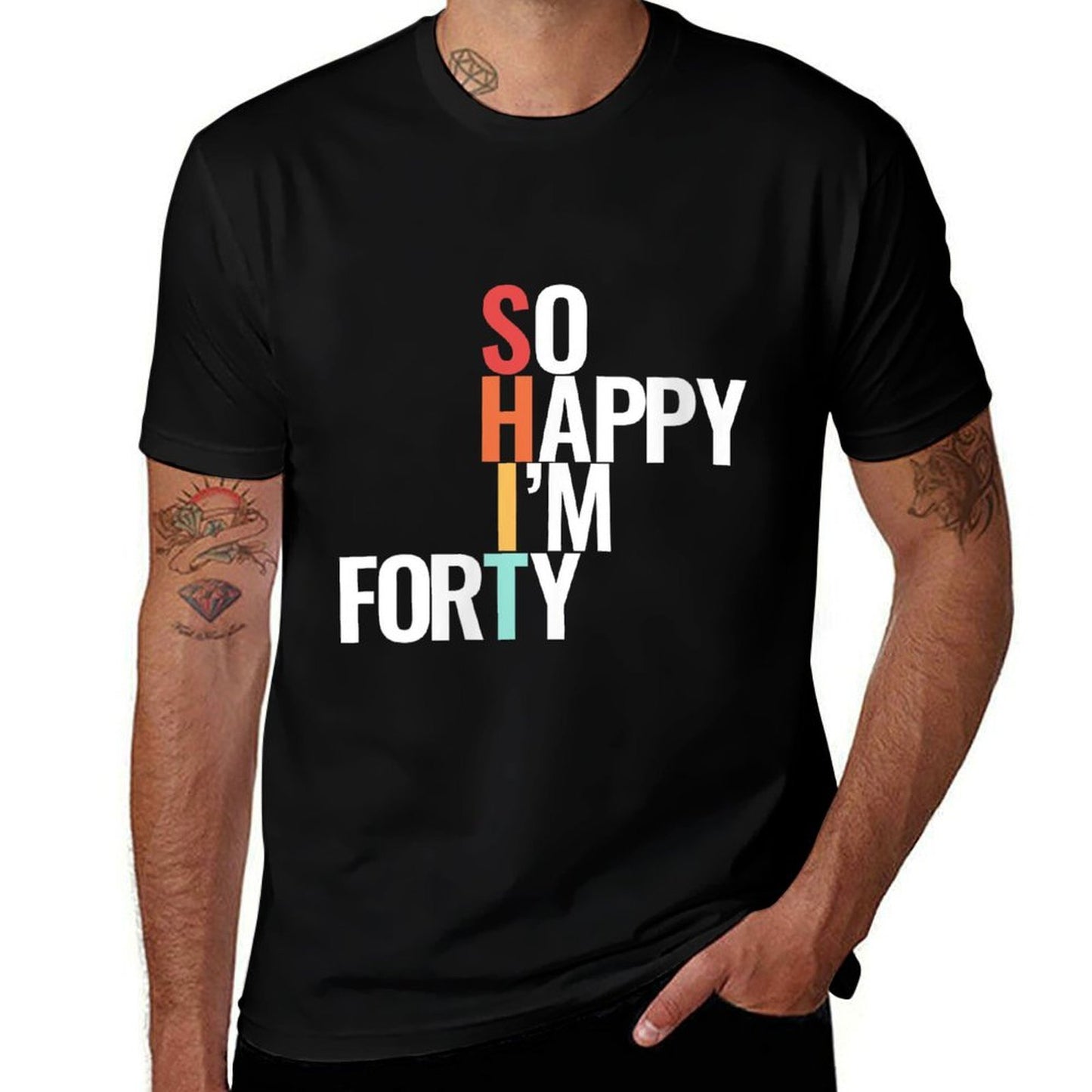 Womens So Happy I&#39;m 40 40th Birthday Gift  Quick-drying T-Shirt